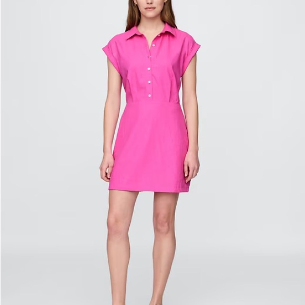 GAP Linen Blend Shirtdress